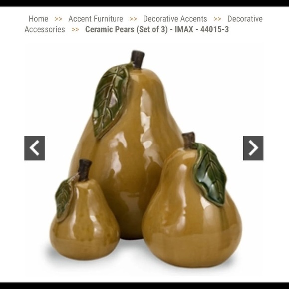Ceramic Pears (Set of 3) - IMAX - Picture 11 of 11